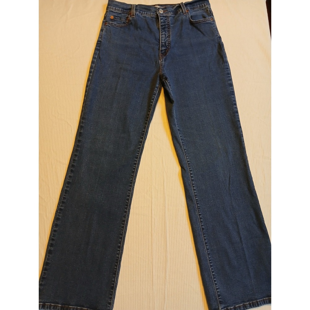 Levis 512 Perfectly Slimming Straight Leg Jeans Medium Wash Blue 14M Stretch